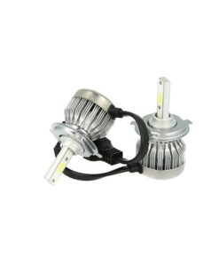 Kit Full Lampada Led Cob H4 20/20W 12V 24V Bi-Led Bi Luce Bianco 6000K Senza Driver e Ventilatore
