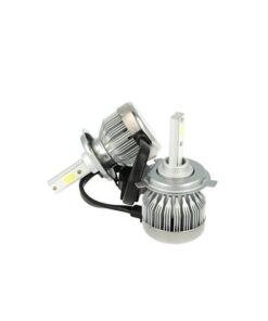 Kit Full Lampada Led Cob H4 20/20W 12V 24V Bi-Led Bi Luce Bianco 6000K Senza Driver e Ventilatore
