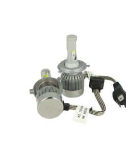Kit Full Lampada Led Cob H4 20/20W 12V 24V Bi-Led Bi Luce Bianco 6000K Senza Driver e Ventilatore