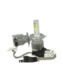 Kit Full Lampada Led Cob H4 20/20W 12V 24V Bi-Led Bi Luce Bianco 6000K Senza Driver e Ventilatore