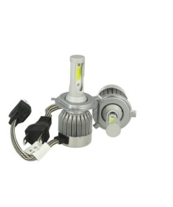Kit Full Lampada Led Cob H4 20/20W 12V 24V Bi-Led Bi Luce Bianco 6000K Senza Driver e Ventilatore