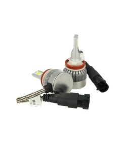 Kit Full Lampada Led Cob H8 H11 H9 20W 12V 24V Bianco 6000K Per Abbagliante e Fendinebbia Senza Driver