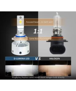 Kit Full Led HB3 9005 12V 50W 8000 Lumen Canbus All In One IP65 Dissipazione a Ventola