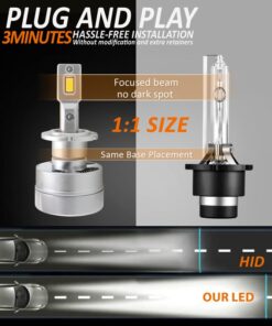 Kit Full Led Premium D2S D2R 80W 6000K 12000 Lumen 100% Canbus Piu Luminoso