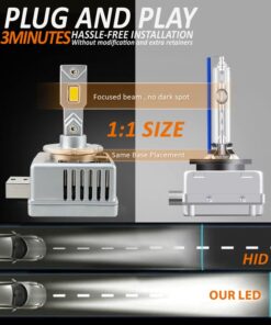 Kit Full Led Premium D8S 80W 6000K 12000 Lumen 100% Canbus Piu Luminoso