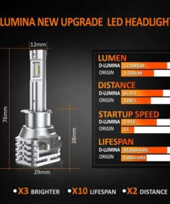 Kit Full Led Compatto H1 12V 30W 6000 Lumen Canbus All In One IP65 Senza Ventola