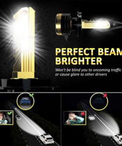 Kit Full Led Golden Key H4 120W 12000 Lumen 12V 6500K IP68 4 Volte Piu Luminoso