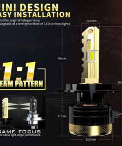 Kit Full Led Golden Key H4 120W 12000 Lumen 12V 6500K IP68 4 Volte Piu Luminoso