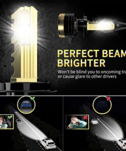 Kit Full Led Golden Key H7 120W 12000 Lumen 12V 6500K IP68 4 Volte Piu Luminoso