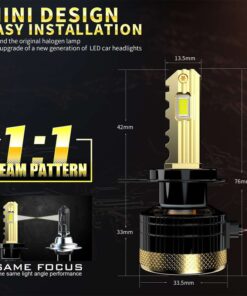 Kit Full Led Golden Key H7 120W 12000 Lumen 12V 6500K IP68 4 Volte Piu Luminoso