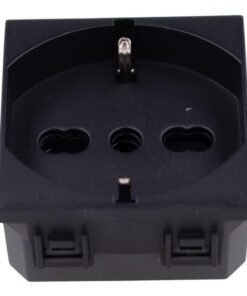 Alternative view of Presa Schuko 2P+T 16A Colore Nero Compatibile Con Bticino Living e Vimar Plana