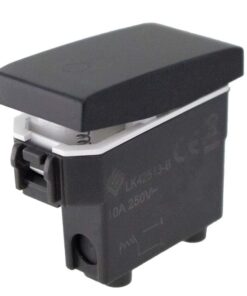 Pulsante Con Simbolo Campanello 1P 10A Colore Nero Compatibile Con Bticino Living e Vimar Plana