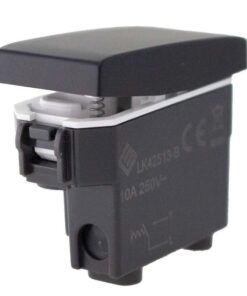 Pulsante Normalmente Aperto 1P 10A Colore Nero Compatibile Con Bticino Living e Vimar Plana