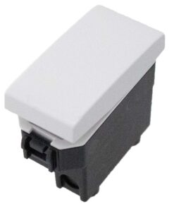 Pulsante Normalmente Aperto 1P 10A Colore Bianco Compatibile Con Bticino Living e Vimar Plana