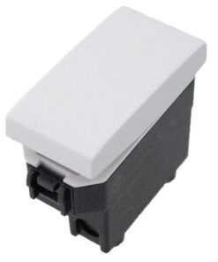Pulsante Normalmente Aperto 1P 10A Colore Bianco Compatibile Con Bticino Living e Vimar Plana