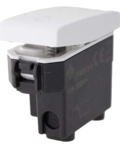 Pulsante Con Simbolo Campanello 1P 10A Colore Bianco Compatibile Con Bticino Living e Vimar Plana