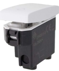 Pulsante Con Simbolo Campanello 1P 10A Colore Bianco Compatibile Con Bticino Living e Vimar Plana