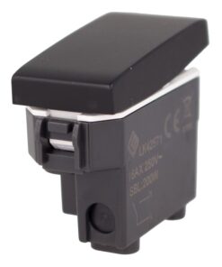 Interruttore Unipolare 1P 16A Colore Nero Compatibile Con Bticino Living e Vimar Plana