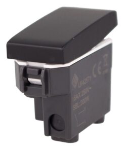 Interruttore Unipolare 1P 16A Colore Nero Compatibile Con Bticino Living e Vimar Plana