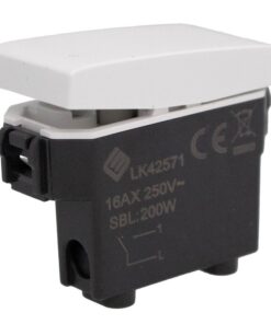 Interruttore Unipolare 1P 16A Colore Bianco Compatibile Con Bticino Living e Vimar Plana