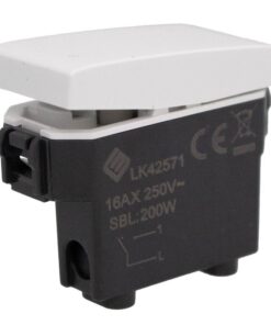 Interruttore Unipolare 1P 16A Colore Bianco Compatibile Con Bticino Living e Vimar Plana