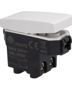 Interruttore Bipolare 2P 16A Colore Bianco Compatibile Con Bticino Living e Vimar Plana