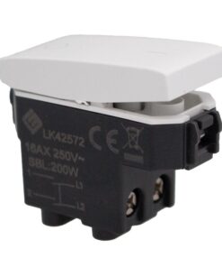 Interruttore Bipolare 2P 16A Colore Bianco Compatibile Con Bticino Living e Vimar Plana