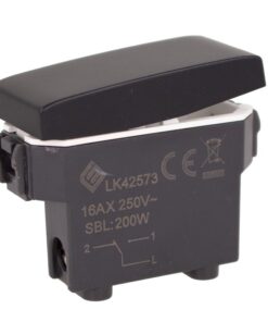 Deviatore 1P 16A Colore Nero Compatibile Con Bticino Living e Vimar Plana