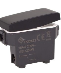 Deviatore 1P 16A Colore Nero Compatibile Con Bticino Living e Vimar Plana