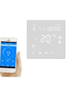 Termostato WIFI Per Aria Condizionata Schermo LCD a 4 Tubi Aria Fredda Calda e Ventilazione Fan Coil Thermostat Compatibile Con Amazon Alexa Echo 3A 220V