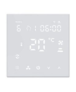Termostato WIFI Per Aria Condizionata Schermo LCD a 4 Tubi Aria Fredda Calda e Ventilazione Fan Coil Thermostat Compatibile Con Amazon Alexa Echo 3A 220V
