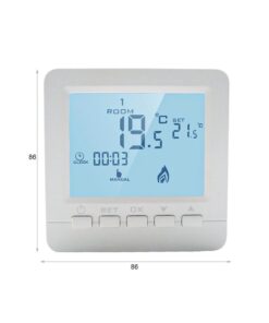 Termostato Digitale Con Tasti Programmabile Per Caldaia A Gas Murale Da Parete Alimentato Con 2 Pile AA