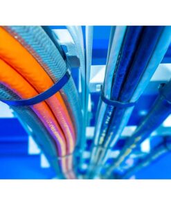 100 Fascette Cablaggio 2.5x200mm Nere Per Legare Fili e Cavi