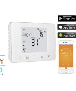 Alternative view of Termostato Digitale Programmabile Per Caldaia A Gas Murale Da Parete Scatola 503 Riscaldamento Termosifone Ad Acqua WiFi Compatibile Con Amazon Alexa Echo 3A 220V
