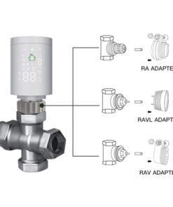 ZigBee Termostato Valvola Wireless Per Radiatore Termosifone Alimentazione Con Pile Compatibile Con Alexa e Google Home