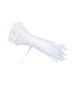 100 Fascette Cablaggio 3.5x150mm Bianche Per Legare Fili e Cavi