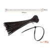 100 Fascette Cablaggio 3.5x250mm Nere Per Legare Fili e Cavi