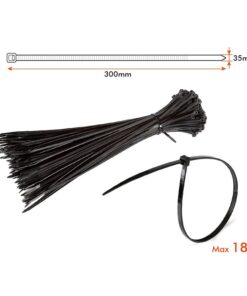 100 Fascette Cablaggio 3.5x300mm Nere Per Legare Fili e Cavi