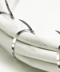 Alternative view of 100 Fascette Acciaio Inox 4.6x200mm Stringitubo Metalliche Per Fili e Cavi