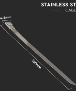 Alternative view of 100 Fascette Acciaio Inox 4.6x350mm Stringitubo Metalliche Inossidabili Per Fili