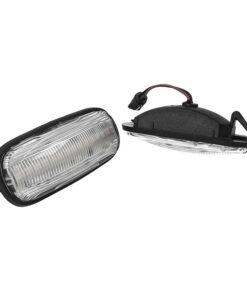Kit Freccia Laterale a Led Side Marker Lente Trasparente Luce Bianco Per Land Rover Discovery 2 Freelander 1 OEM XGB100310L