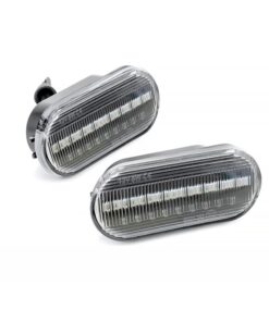 Kit Freccia Laterale a Led Side Marker Lente Trasparente Luce Bianco Per VW Golf 3 4 Passat Polo Sharan Seat Ibiza Skoda Octavia Ford C-Max Fiesta Focus