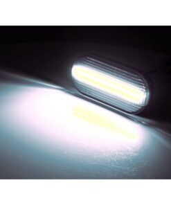 Kit Freccia Laterale a Led Side Marker Lente Trasparente Luce Bianco Per VW Golf 3 4 Passat Polo Sharan Seat Ibiza Skoda Octavia Ford C-Max Fiesta Focus