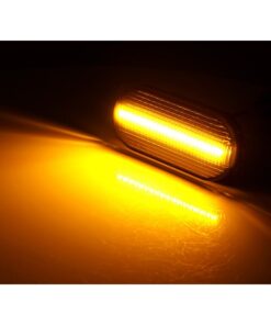 Kit Freccia Laterale a Led Side Marker Lente Trasparente Luce Arancione Per VW Golf 3 4 Passat Polo Sharan Seat Ibiza Skoda Octavia Ford C-Max Fiesta Focus