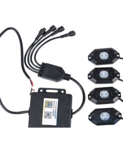 Kit Mini RGB Rock Light Bluetooth APP Sensore Musica Con 8 Luci Led 12V 24V IP68 Sottoscocca Per Jeep Off Road SUV Barca