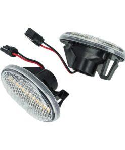 Kit Freccia Laterale a Led Side Marker Lente Trasparente Luce Arancione Per Mercedes Benz Viano Vito W639 Classe A W168