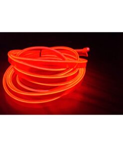 Stringa EL Striscia Neon Led Rosso 5 Metri Flessibile Tagliabile Luce Decorativa Atmosfera Per Interno Auto Camion Camper Sfilata Moda