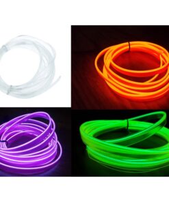 Kit Stringa EL Striscia Neon Led RGB Bluetooth APP Per Android Sensore Musica Con 5 Led Potente