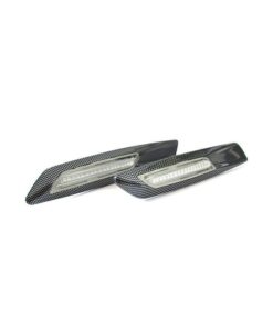 Kit Freccia Laterale a Led Side Marker 3D Carbonio Lente Trasparente BMW E81 E82 E87 E88 E90 E91 E92 E93 E60 E61 F10