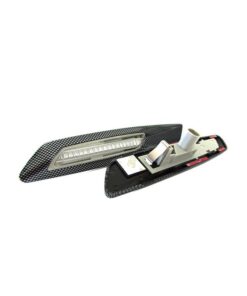 Kit Freccia Laterale a Led Side Marker 3D Carbonio Lente Trasparente BMW E81 E82 E87 E88 E90 E91 E92 E93 E60 E61 F10